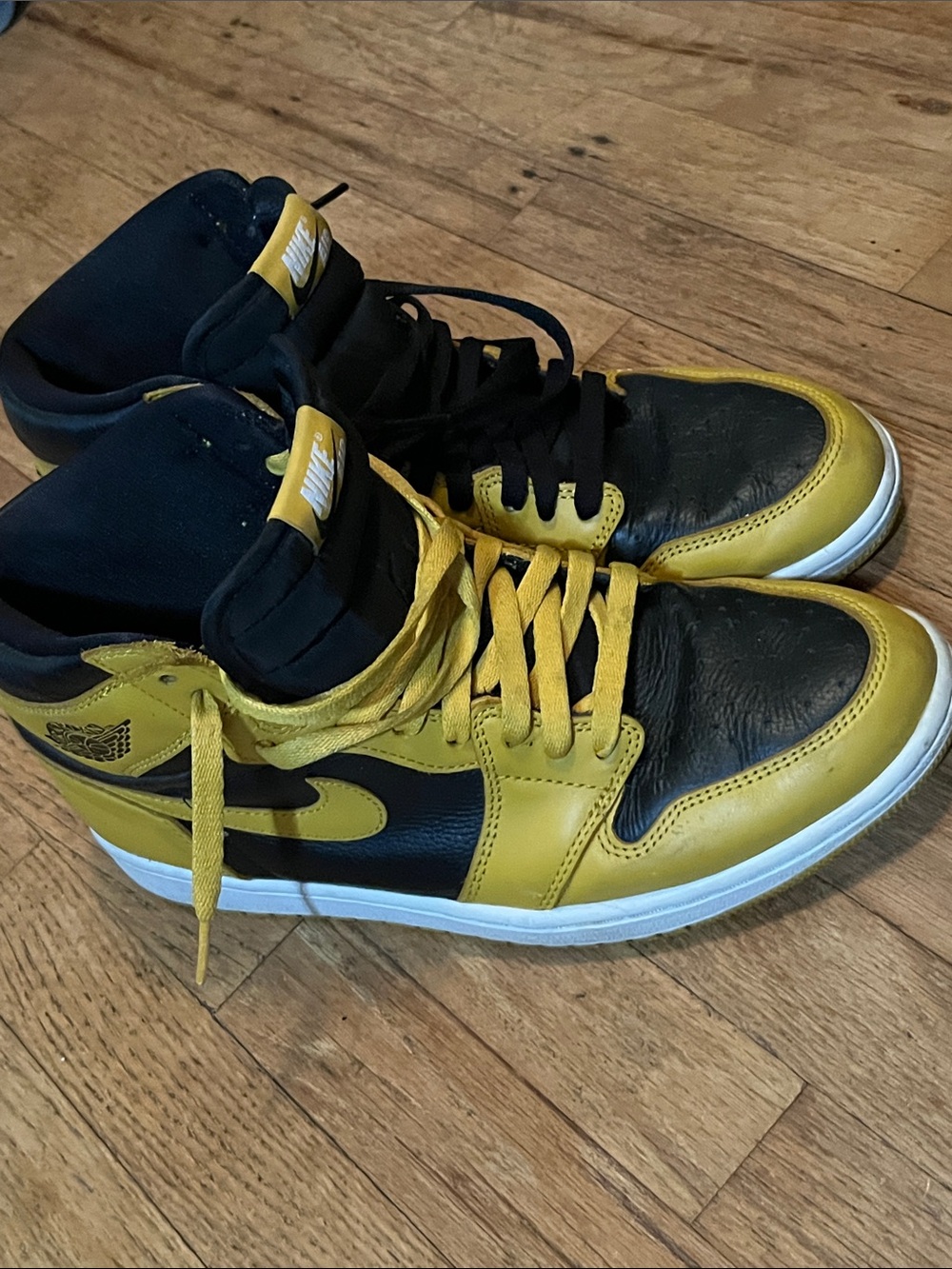 Jordan Men’s Black & Yellow High-Top Sneakers